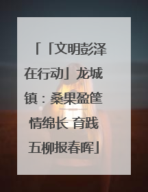 「文明彭泽在行动」龙城镇：桑果盈筐情绵长 育践五柳报春晖