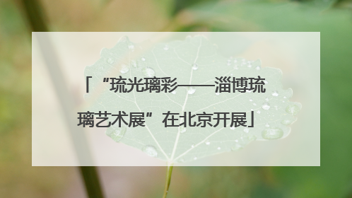 “琉光璃彩——淄博琉璃艺术展”在北京开展