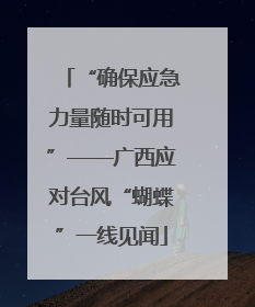“确保应急力量随时可用”——广西应对台风“蝴蝶”一线见闻