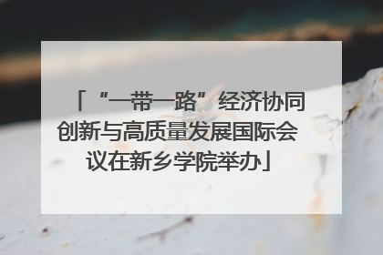 “一带一路”经济协同创新与高质量发展国际会议在新乡学院举办