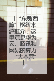 “东数西算”枢纽来沪推介，这里竟是华为云、腾讯和网易的算力“大本营”