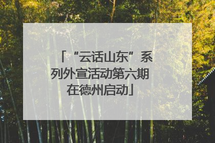 “云话山东”系列外宣活动第六期在德州启动