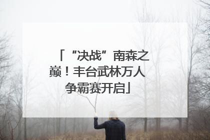 “决战”南森之巅！丰台武林万人争霸赛开启