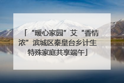 “暖心家园”艾“香情浓”滨城区秦皇台乡计生特殊家庭共享端午