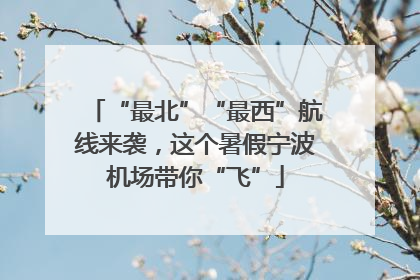 “最北”“最西”航线来袭，这个暑假宁波机场带你“飞”