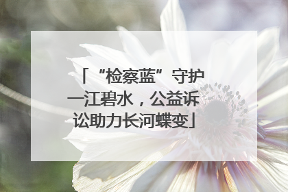 “检察蓝”守护一江碧水，公益诉讼助力长河蝶变