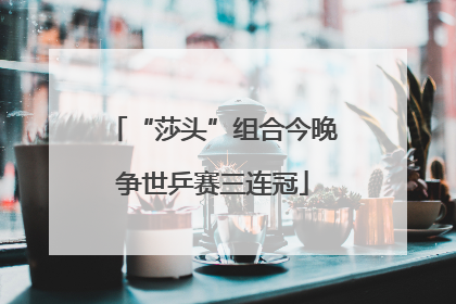 “莎头”组合今晚争世乒赛三连冠