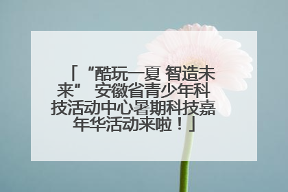“酷玩一夏 智造未来” 安徽省青少年科技活动中心暑期科技嘉年华活动来啦！