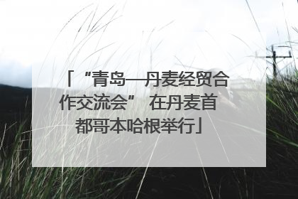 “青岛—丹麦经贸合作交流会” 在丹麦首都哥本哈根举行