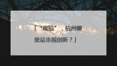 “魔镜”，杭州哪里最重视创新？