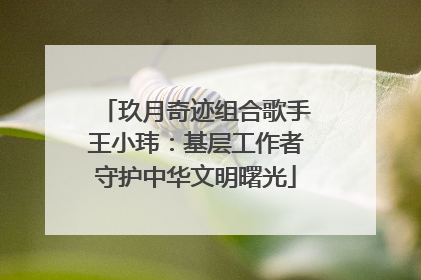 玖月奇迹组合歌手王小玮：基层工作者守护中华文明曙光
