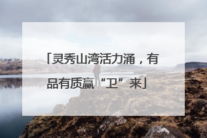 灵秀山湾活力涌，有品有质赢“卫”来