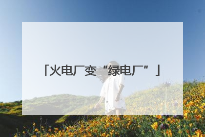 火电厂变“绿电厂”