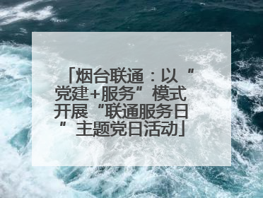 烟台联通：以“党建+服务”模式开展“联通服务日”主题党日活动