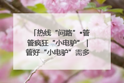 热线“问路”•管管疯狂“小电驴”｜管好“小电驴”需多部门形成合力