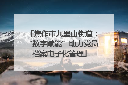 焦作市九里山街道：“数字赋能”助力党员档案电子化管理