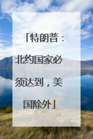 特朗普：北约国家必须达到，美国除外