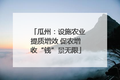 瓜州：设施农业提质增效 促农增收“钱”景无限