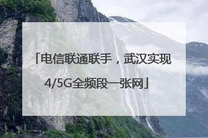 电信联通联手，武汉实现4/5G全频段一张网