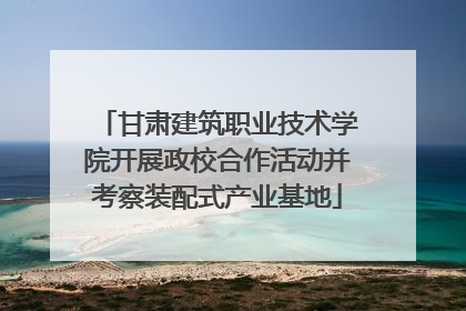 甘肃建筑职业技术学院开展政校合作活动并考察装配式产业基地