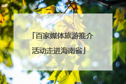 百家媒体旅游推介活动走进海南省