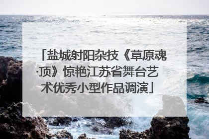 盐城射阳杂技《草原魂·顶》惊艳江苏省舞台艺术优秀小型作品调演
