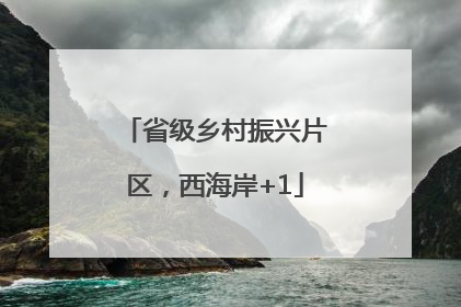 省级乡村振兴片区，西海岸+1