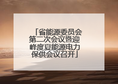 省能源委员会第二次会议暨迎峰度夏能源电力保供会议召开