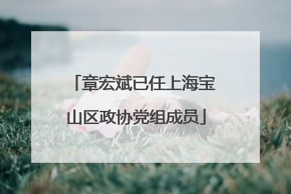 章宏斌已任上海宝山区政协党组成员
