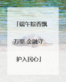 端午粽香飘万里 金融守护入民心