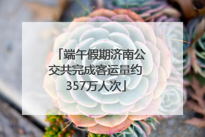 端午假期济南公交共完成客运量约357万人次