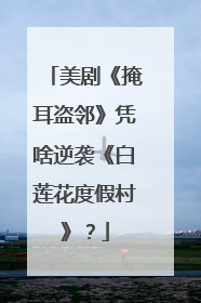 美剧《掩耳盗邻》凭啥逆袭《白莲花度假村》？
