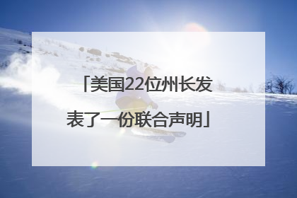 美国22位州长发表了一份联合声明