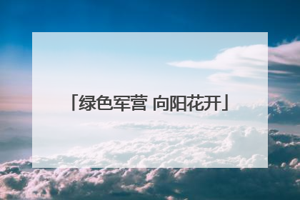 绿色军营 向阳花开