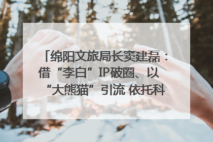 绵阳文旅局长窦建磊：借“李白”IP破圈、以“大熊猫”引流 依托科技优势绽放城市文旅魅力｜文旅局长说
