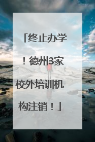 终止办学！德州3家校外培训机构注销！