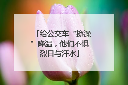 给公交车“擦澡”降温，他们不惧烈日与汗水