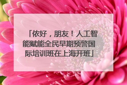 侬好，朋友！人工智能赋能全民早期预警国际培训班在上海开班