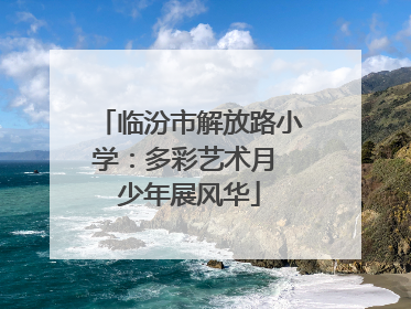 临汾市解放路小学：多彩艺术月 少年展风华