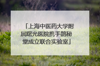 上海中医药大学附属曙光医院携手鹊秘堂成立联合实验室