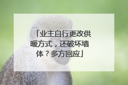 业主自行更改供暖方式，还破坏墙体？多方回应