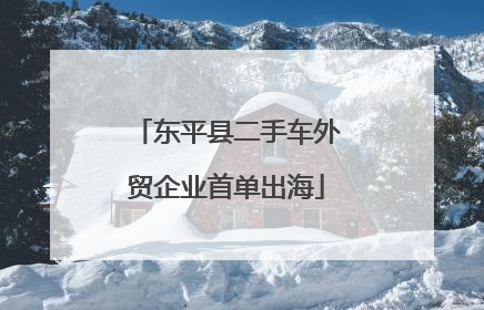东平县二手车外贸企业首单出海