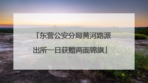 东营公安分局黄河路派出所一日获赠两面锦旗