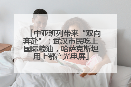 中亚班列带来“双向奔赴”：武汉市民吃上国际粮油，哈萨克斯坦用上鄂产光电屏