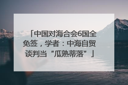 中国对海合会6国全免签，学者：中海自贸谈判当“瓜熟蒂落”