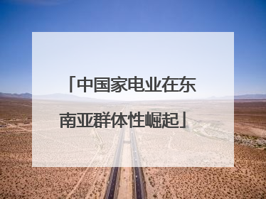 中国家电业在东南亚群体性崛起