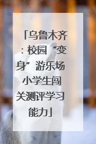 乌鲁木齐：校园“变身”游乐场 小学生闯关测评学习能力