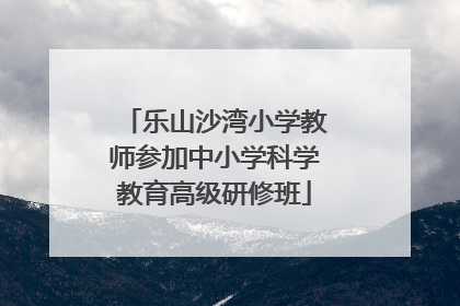 乐山沙湾小学教师参加中小学科学教育高级研修班