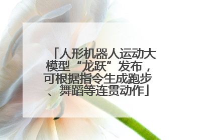 人形机器人运动大模型“龙跃”发布，可根据指令生成跑步、舞蹈等连贯动作