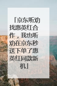 京东听劝找惠英红合作，我也听劝在京东秒送下单了惠英红同款新机
